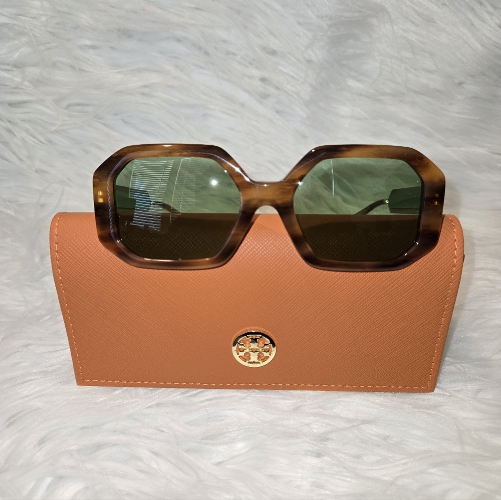 Tory Burch Brown Sunglasses with Orange Case